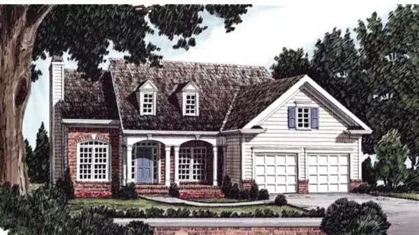 Southern house plans 85-357 - front exterior, 1,373 sq ft, 3 bed, 2 bath house plans | Monster House Plans