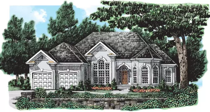 Mediterranean house plans 85-360 - front exterior, 2,201 sq ft, 3 bed, 2 bath house plans | Monster House Plans