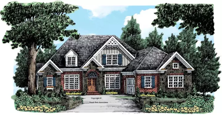 Cottage house plans 85-362 - front exterior, 2,700 sq ft, 3 bed, 2 bath house plans | Monster House Plans