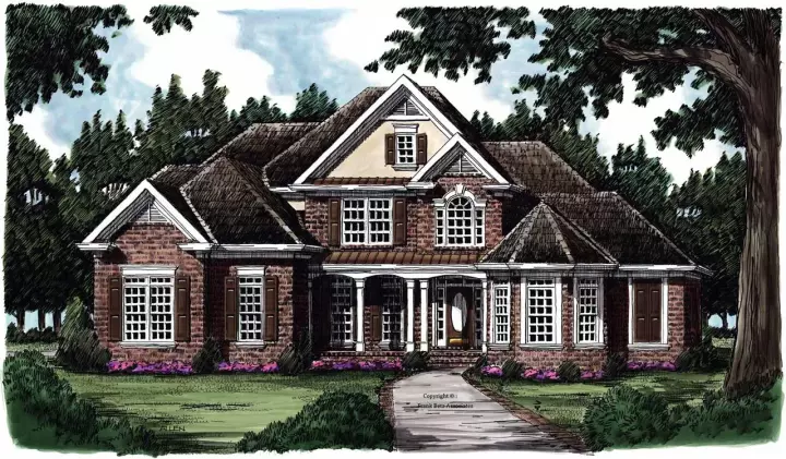 Traditional house plans 85-363 - front exterior, 3,163 sq ft, 4 bed, 3 bath house plans | Monster House Plans