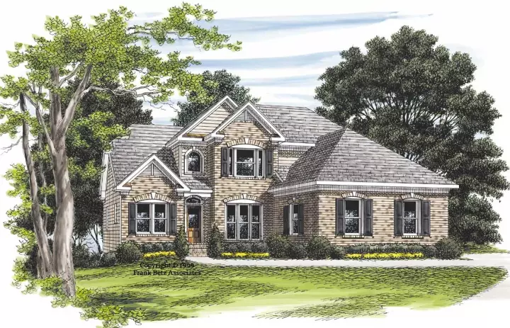 Traditional house plans 85-364 - front exterior, 1,926 sq ft, 4 bed, 2 bath house plans | Monster House Plans