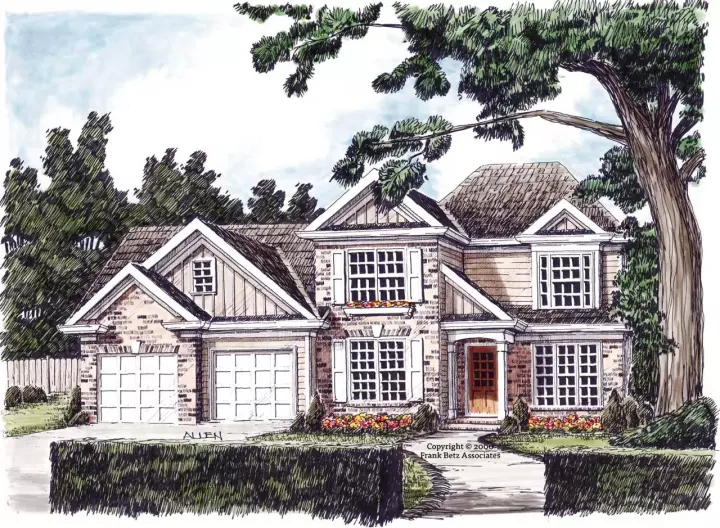 Country house plans 85-367 - front exterior, 1,824 sq ft, 4 bed, 3 bath house plans | Monster House Plans