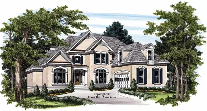 Mediterranean house plans 85-368 - front exterior, 2,601 sq ft, 4 bed, 3 bath house plans | Monster House Plans
