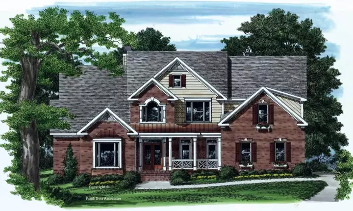Traditional house plans 85-369 - front exterior, 3,460 sq ft, 4 bed, 3 bath house plans | Monster House Plans