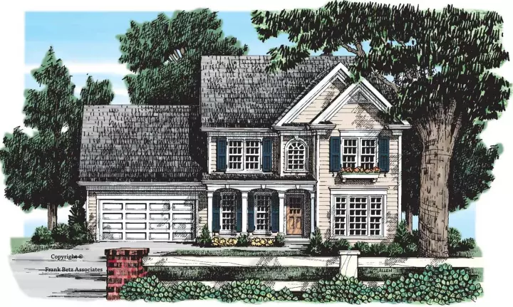 Country house plans 85-370 - front exterior, 1,675 sq ft, 3 bed, 2 bath house plans | Monster House Plans