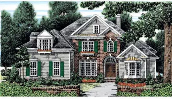 Traditional house plans 85-372 - front exterior, 3,301 sq ft, 4 bed, 3 bath house plans | Monster House Plans