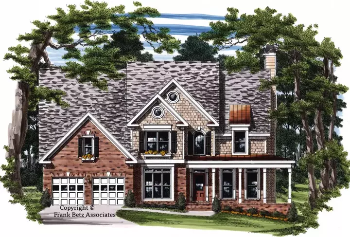 Country house plans 85-373 - front exterior, 2,588 sq ft, 4 bed, 2 bath house plans | Monster House Plans