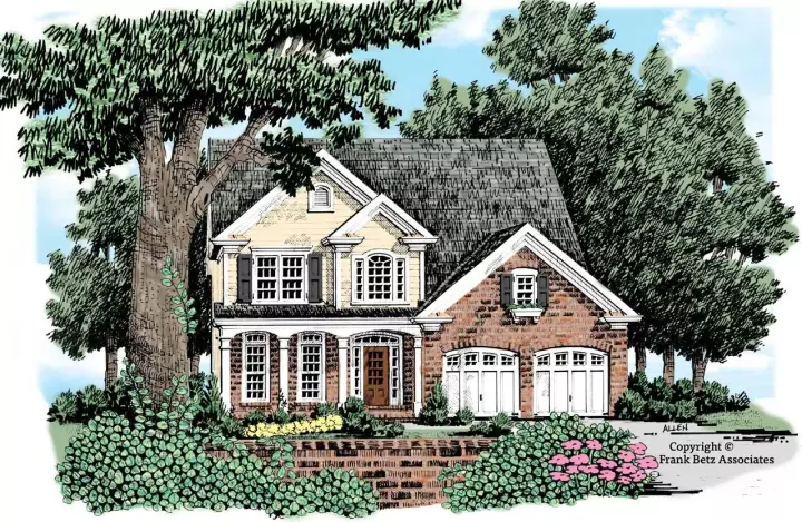 Country house plans 85-374 - front exterior, 1,928 sq ft, 4 bed, 2 bath house plans | Monster House Plans