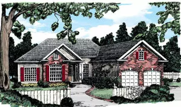 Traditional house plans 85-383 - front exterior, 1,915 sq ft, 4 bed, 3 bath house plans | Monster House Plans