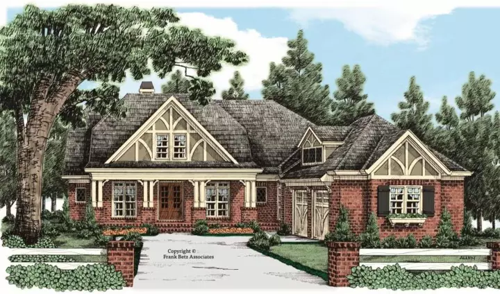 Craftsman house plans 85-389 - front exterior, 2,325 sq ft, 4 bed, 3 bath house plans | Monster House Plans