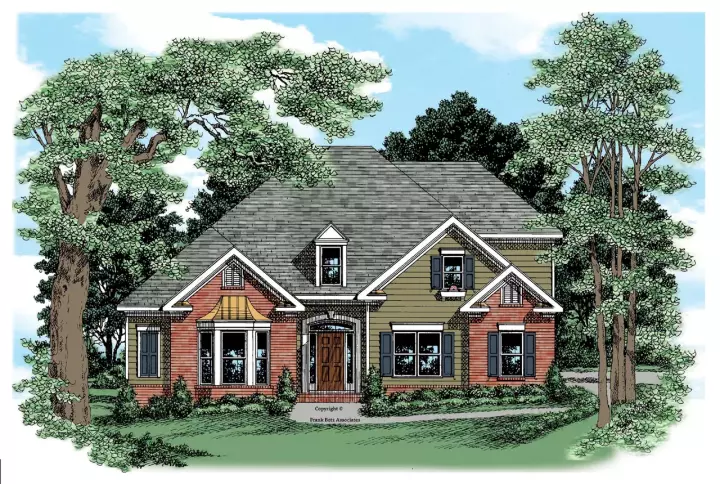 Traditional house plans 85-395 - front exterior, 1,975 sq ft, 3 bed, 2 bath house plans | Monster House Plans