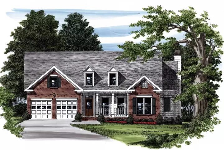 Country house plans 85-396 - front exterior, 1,808 sq ft, 3 bed, 2 bath house plans | Monster House Plans