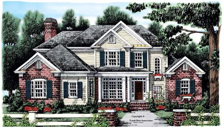 Southern house plans 85-397 - front exterior, 2,858 sq ft, 4 bed, 4 bath house plans | Monster House Plans