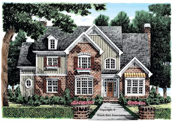 Traditional house plans 85-400 - front exterior, 3,051 sq ft, 5 bed, 4 bath house plans | Monster House Plans