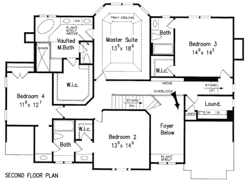 Upper/Second Floor Plan: 85-400