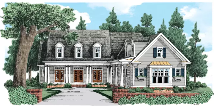 Country house plans 85-401 - front exterior, 2,648 sq ft, 3 bed, 2 bath house plans | Monster House Plans