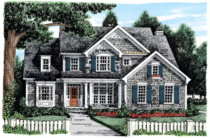 Cottage house plans 85-406 - front exterior, 2,723 sq ft, 4 bed, 3 bath house plans | Monster House Plans