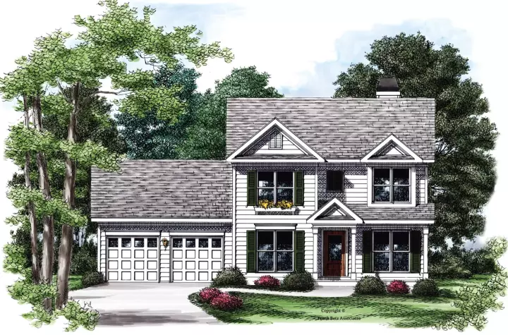 Southern house plans 85-410 - front exterior, 1,585 sq ft, 3 bed, 2 bath house plans | Monster House Plans