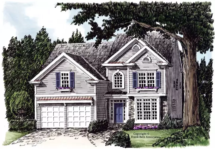 Cottage house plans 85-418 - front exterior, 2,448 sq ft, 4 bed, 3 bath house plans | Monster House Plans