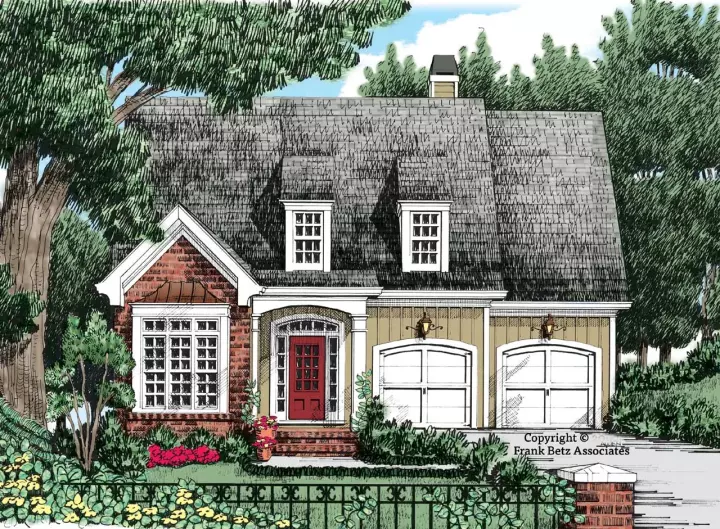 Cottage house plans 85-420 - front exterior, 2,458 sq ft, 4 bed, 3 bath house plans | Monster House Plans