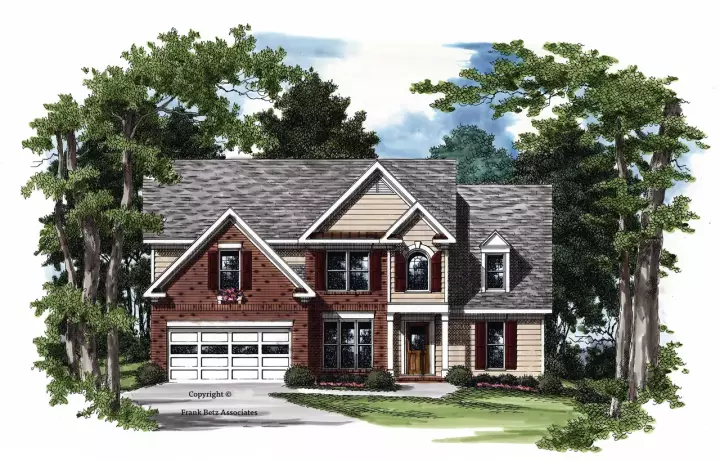 Traditional house plans 85-421 - front exterior, 1,509 sq ft, 3 bed, 2 bath house plans | Monster House Plans