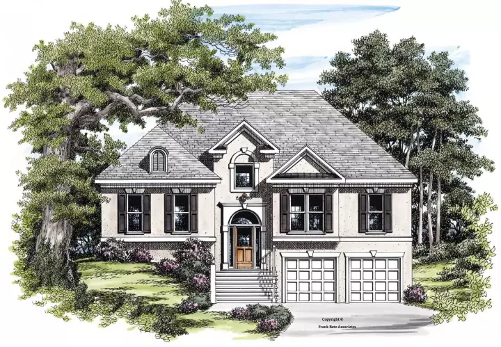 European house plans 85-423 - front exterior, 1,609 sq ft, 3 bed, 2 bath house plans | Monster House Plans