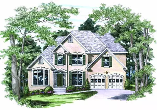 European house plans 85-431 - front exterior, 2,200 sq ft, 3 bed, 2 bath house plans | Monster House Plans