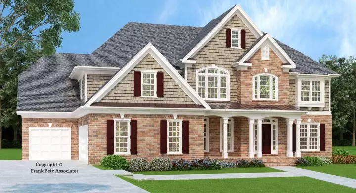 Traditional house plans 85-432 - front exterior, 3,384 sq ft, 5 bed, 4 bath house plans | Monster House Plans
