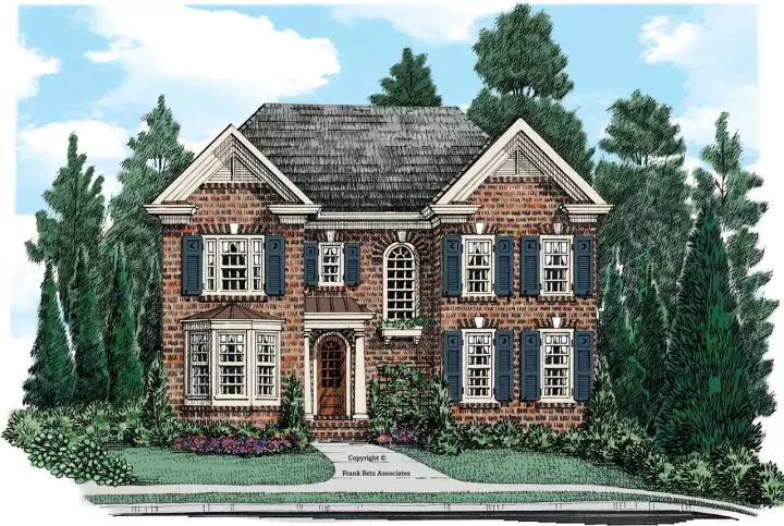 Southern Colonial house plans 85-435 - front exterior, 2,652 sq ft, 4 bed, 3 bath house plans | Monster House Plans
