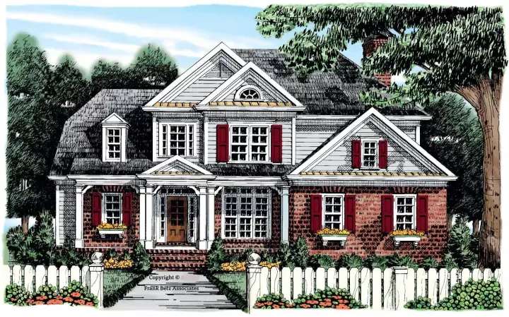 Southern house plans 85-437 - front exterior, 2,460 sq ft, 4 bed, 2 bath house plans | Monster House Plans