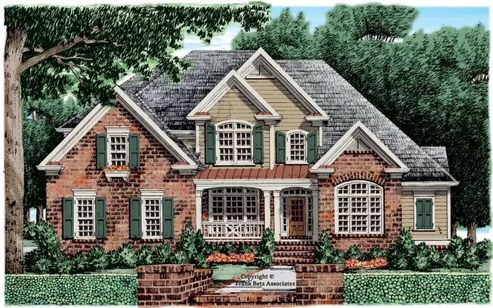 Traditional house plans 85-439 - front exterior, 2,957 sq ft, 4 bed, 4 bath house plans | Monster House Plans