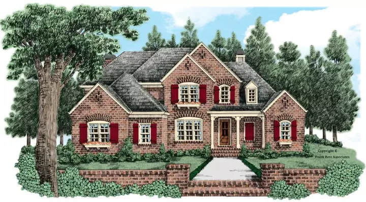 European house plans 85-441 - front exterior, 3,615 sq ft, 4 bed, 3 bath house plans | Monster House Plans