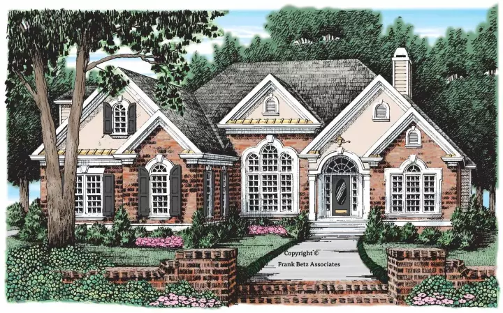 Southern house plans 85-453 - front exterior, 2,311 sq ft, 4 bed, 2 bath house plans | Monster House Plans