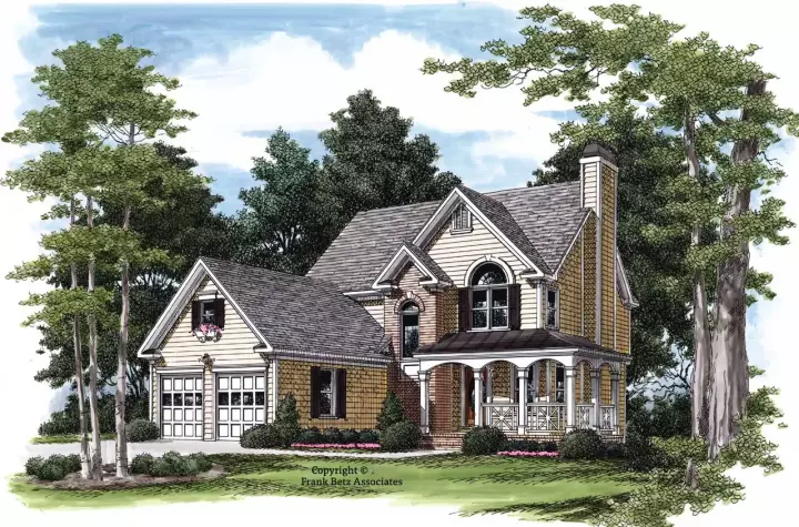 Country house plans 85-469 - front exterior, 1,492 sq ft, 3 bed, 2 bath house plans | Monster House Plans