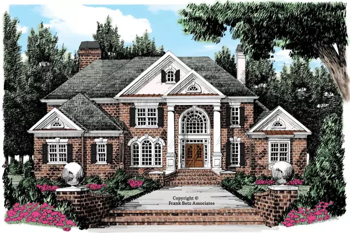 Southern house plans 85-481 - front exterior, 4,317 sq ft, 4 bed, 4 bath house plans | Monster House Plans
