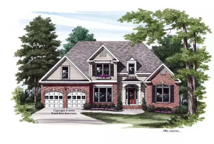 Traditional house plans 85-483 - front exterior, 1,896 sq ft, 3 bed, 2 bath house plans | Monster House Plans