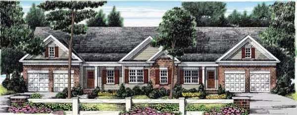 Traditional house plans 85-493 - front exterior, 2,550 sq ft, 6 bed, 4 bath house plans | Monster House Plans
