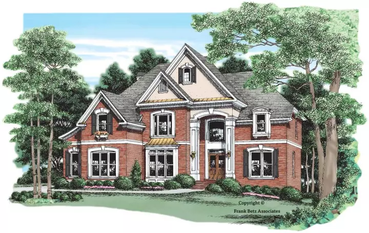 Traditional house plans 85-497 - front exterior, 3,751 sq ft, 5 bed, 4 bath house plans | Monster House Plans