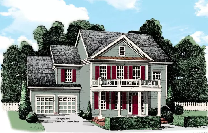 Southern house plans 85-498 - front exterior, 2,570 sq ft, 4 bed, 2 bath house plans | Monster House Plans