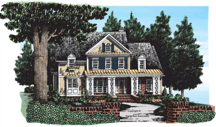 Cottage house plans 85-505 - front exterior, 3,224 sq ft, 4 bed, 3 bath house plans | Monster House Plans