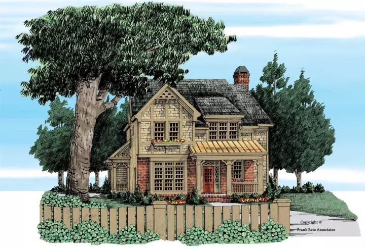 English Country house plans 85-506 - front exterior, 2,411 sq ft, 3 bed, 2 bath house plans | Monster House Plans