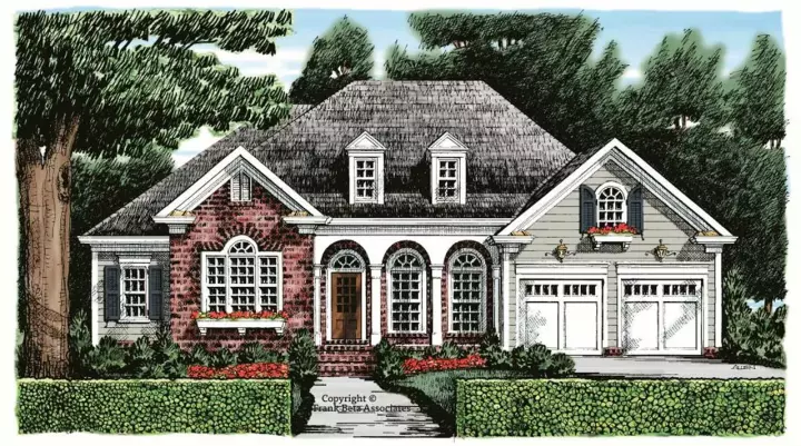 Southern house plans 85-522 - front exterior, 1,996 sq ft, 3 bed, 3 bath house plans | Monster House Plans