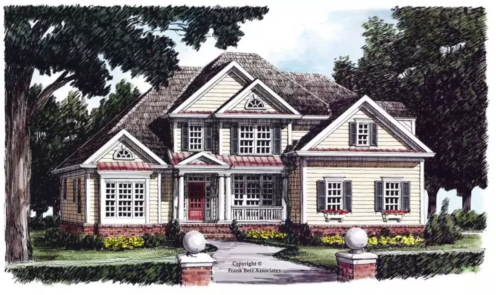 Traditional house plans 85-525 - front exterior, 2,730 sq ft, 4 bed, 3 bath house plans | Monster House Plans