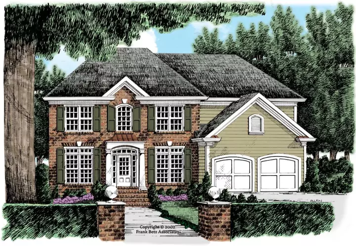 Traditional house plans 85-526 - front exterior, 2,607 sq ft, 5 bed, 3 bath house plans | Monster House Plans