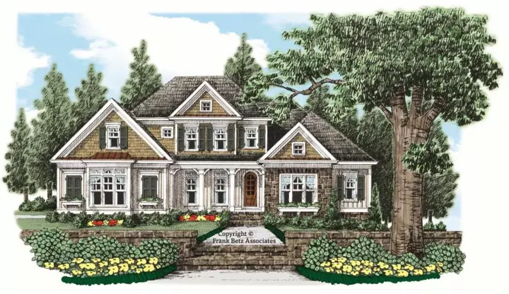 Cottage house plans 85-531 - front exterior, 3,131 sq ft, 4 bed, 4 bath house plans | Monster House Plans