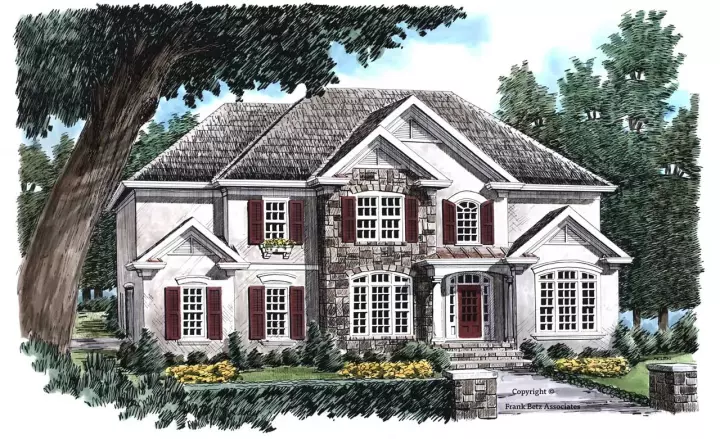 Traditional house plans 85-533 - front exterior, 2,628 sq ft, 4 bed, 2 bath house plans | Monster House Plans