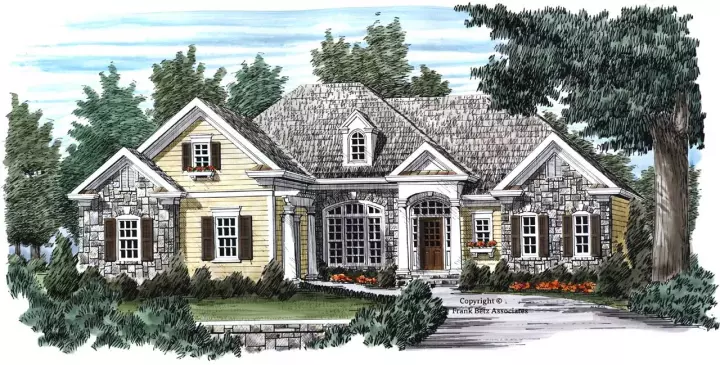 Traditional house plans 85-534 - front exterior, 2,280 sq ft, 3 bed, 2 bath house plans | Monster House Plans