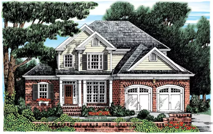 Traditional house plans 85-541 - front exterior, 2,446 sq ft, 4 bed, 2 bath house plans | Monster House Plans