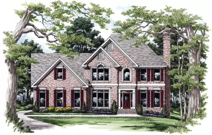 Traditional house plans 85-559 - front exterior, 2,448 sq ft, 4 bed, 3 bath house plans | Monster House Plans