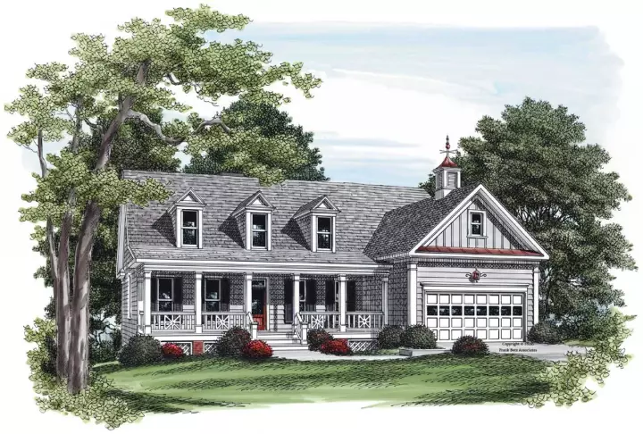 Country house plans 85-565 - front exterior, 2,306 sq ft, 4 bed, 3 bath house plans | Monster House Plans